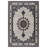 Isabel Collection Digital Print Cotton-Polyester Gray Moroccan Rug-832078995