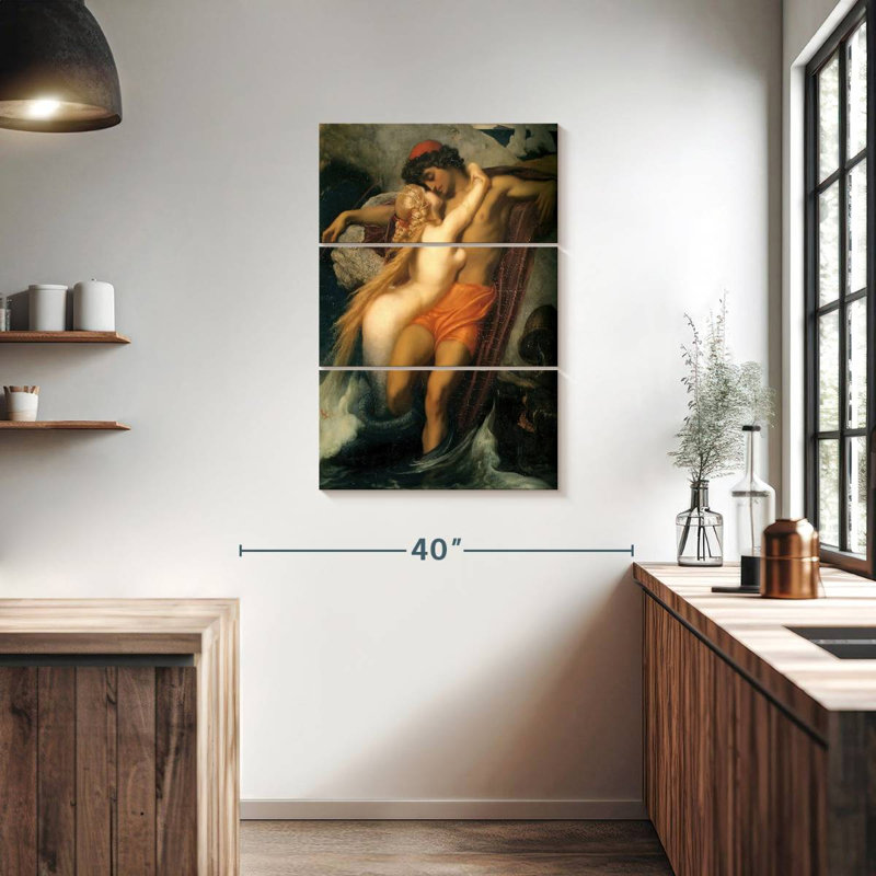 Hardie, le pêcheur et la sirène, H 38 po x l 24 po