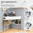 Triangle Corner Desk With Charging Station With 2 Drawers And Storage Shelf