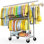 100% Stainless Steel Heavy Duty Clothes Rack Load 960LBS, Three Rods Clothing Racks for Hanging Clothes Extendable，Rolling Garment Rack With Sturdy Wheels Shelves Hooks, Portable Closet Wardrobe Rack
