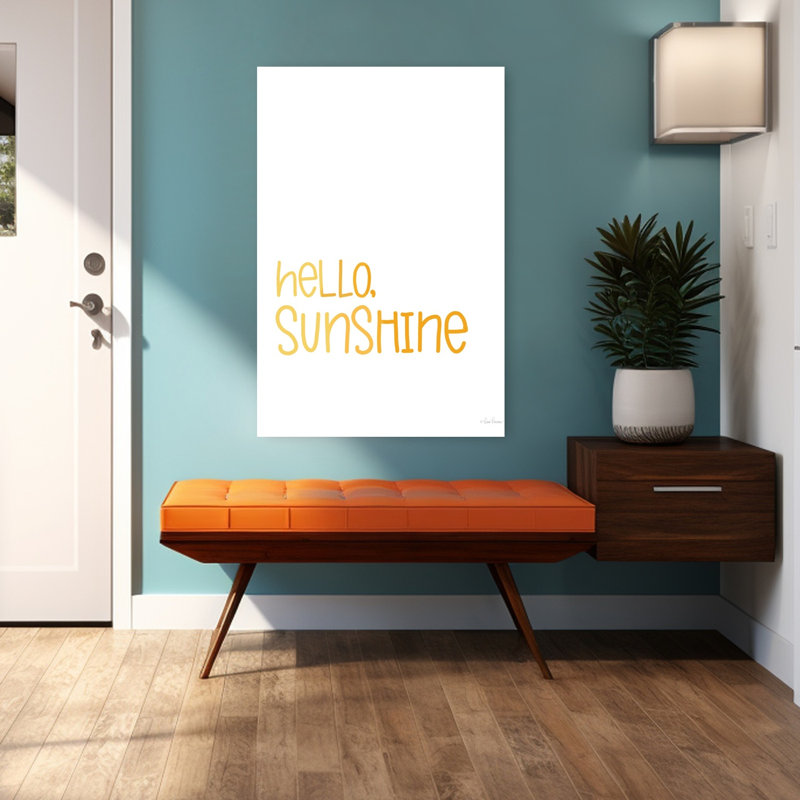 Hello Sunshine, art contemporain abstrait, H 48 po x l 32 po