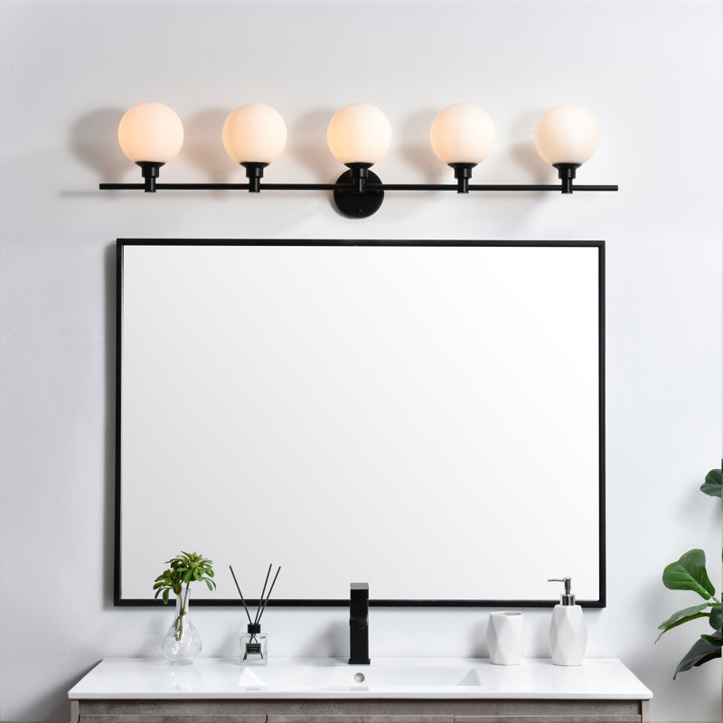 Carmie Dimmable Vanity Light, Black, 4 Lights