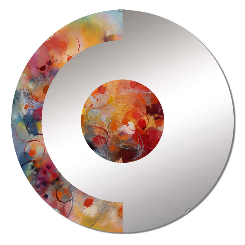 Evansburg - Miroir mural demi-cercle, 31,4 po x 31,4 po