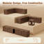 Banc de coin-repas en forme de L de 63 po, banc de coin de rangement modulaire sans dossier pour salle à manger, vestibule, vestibule, assemblage facile-1610368193