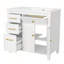 Meuble-lavabo de 36 pouces avec lavabo en céramique, plusieurs tiroirs et tablette réglable pour un rangement efficace et une esthétique moderne-587134841