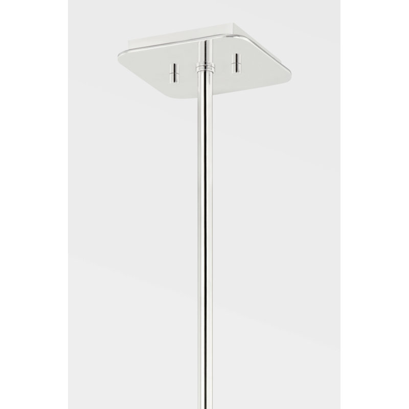 Luminaire suspendu 1 lumière Downing, Nickel poli