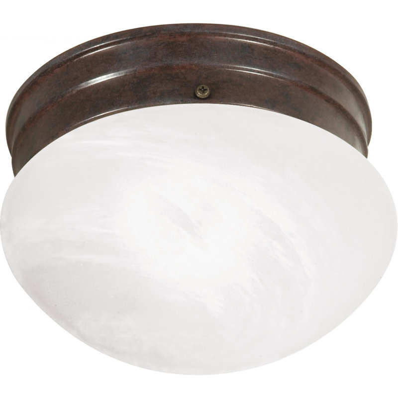 Keaton Glass Flush Mount, Old Bronze