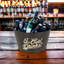 Large Black Metal Champagne, Wine, Beer, Drinks Bucket with Design and Handles