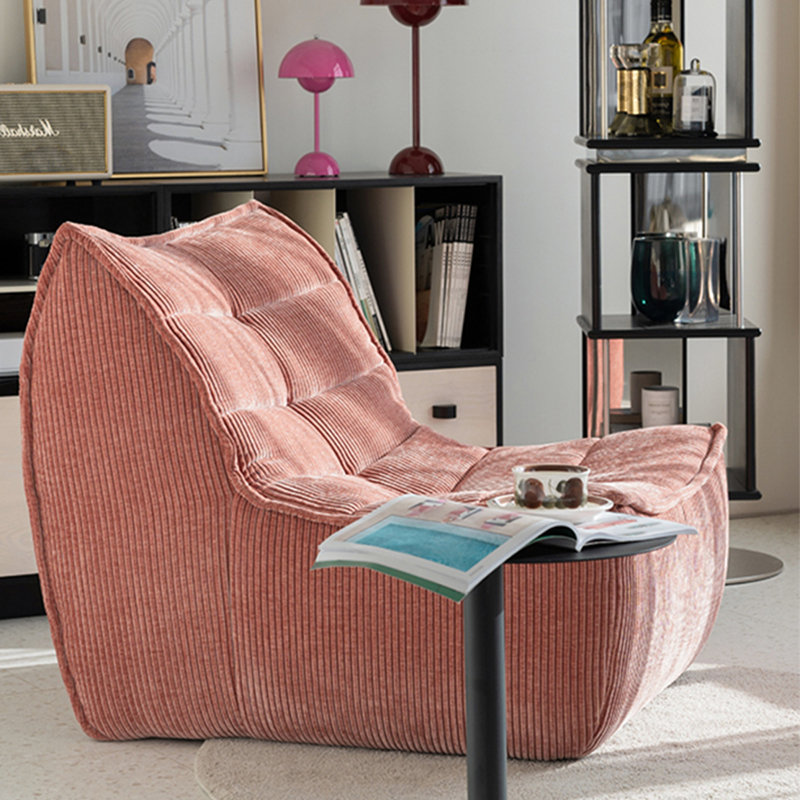 Canapé à billes rétro de luxe, Chenille rose