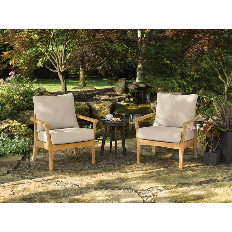 Mera 3-Piece Club Chairs and Eiland Table Chat Set, Camel