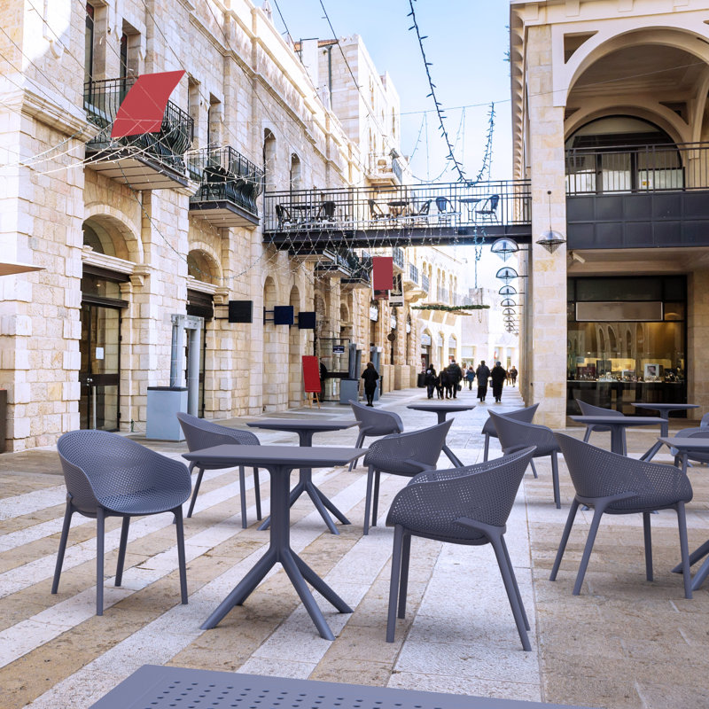 Table de salle à manger Farrah, Gris foncé, 27.5" W x 27.5" L x 29.5" H, Non