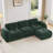 110.8" Upholstered L-Shaped Boneless Sectional With Ottoman-1817936874