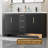 60" Double Sink Bathroom Vanity Cabinet Base Only, Sink Not Included