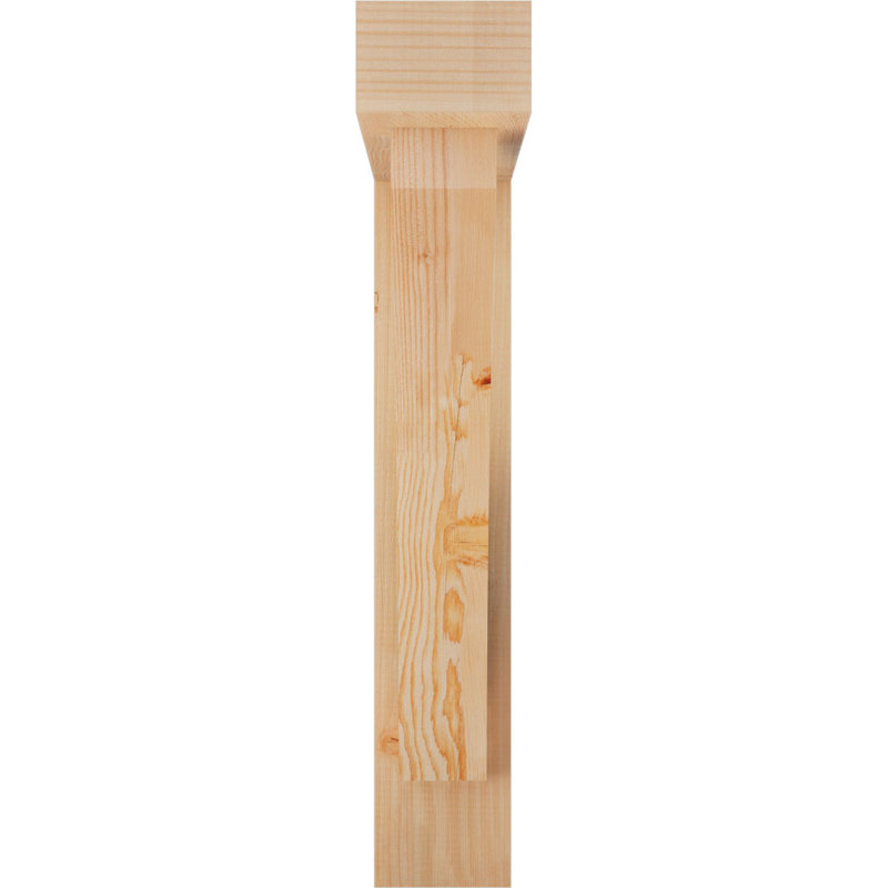Thorton Block Bracket with Offset Brace, 32 x 28, 5 1/2"W Douglas Fir (Smooth)