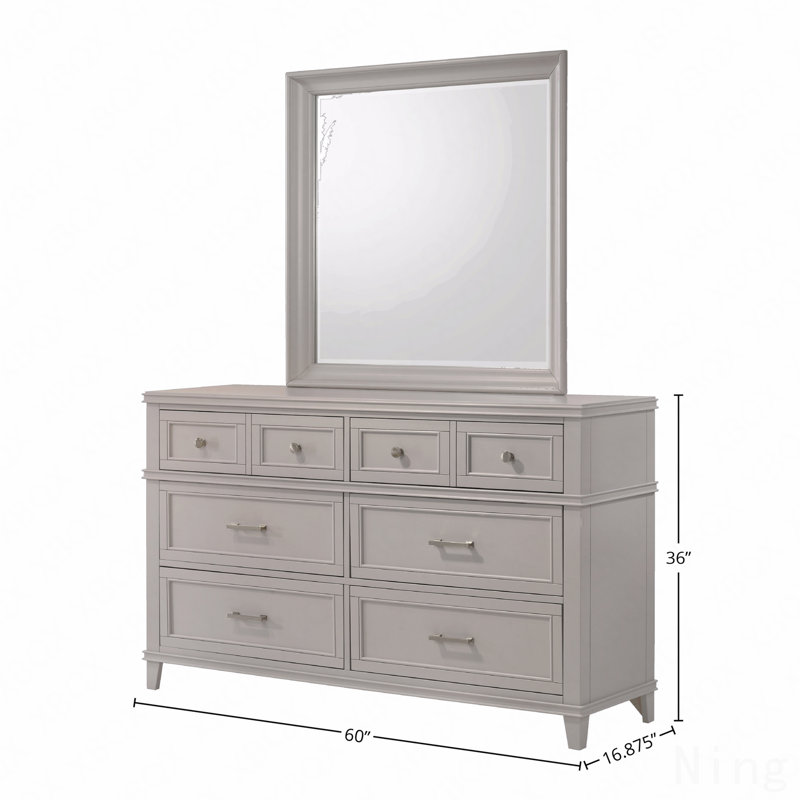 Commode 6 tiroirs, Gris