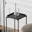 Table basse moderne noire de 18,1 po x 22,0 po x 18,1 po | Fabrication durable 100% métal, pesant 4,5 lb | Style industriel pour le salon, design épuré pour la décoration moderne, parfait pour les petits espaces-1929260552