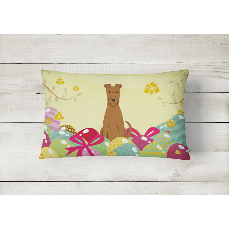 Easter Eggs Outdoor Throw Pillow