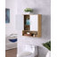 Armoire murale de salle de bain avec porte double, tablette inférieure