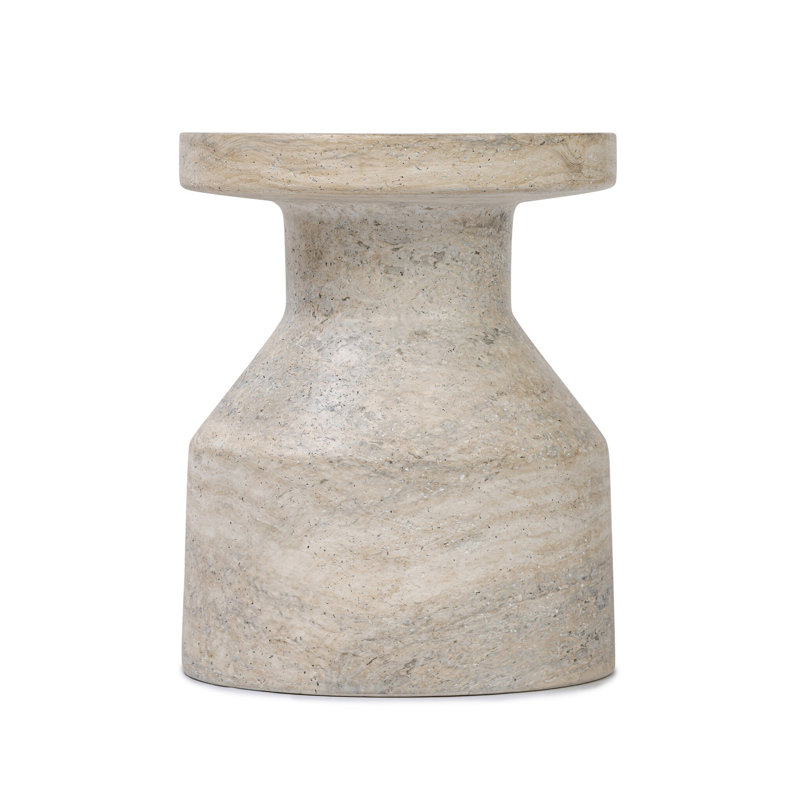 Odeon End Table, White/Neutral