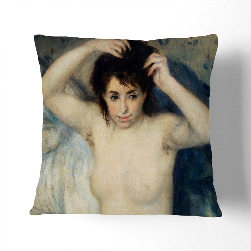 Before the Bath Scatter Cushion, Black, 40cm H x 40cm W x 15cm D
