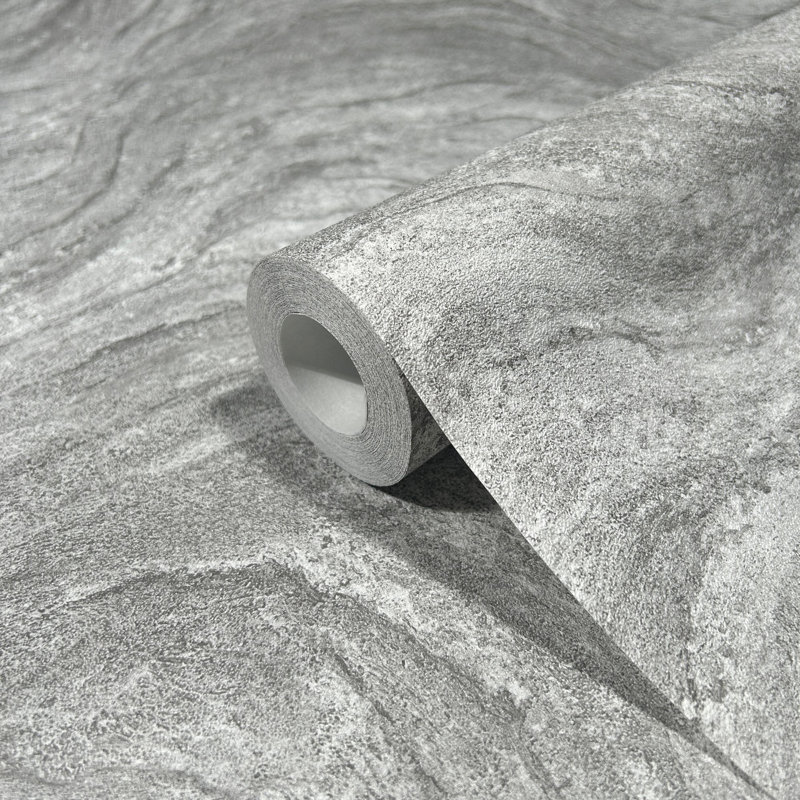 Rouleau de papier peint optique Marble Bricks and More Collection, Gris