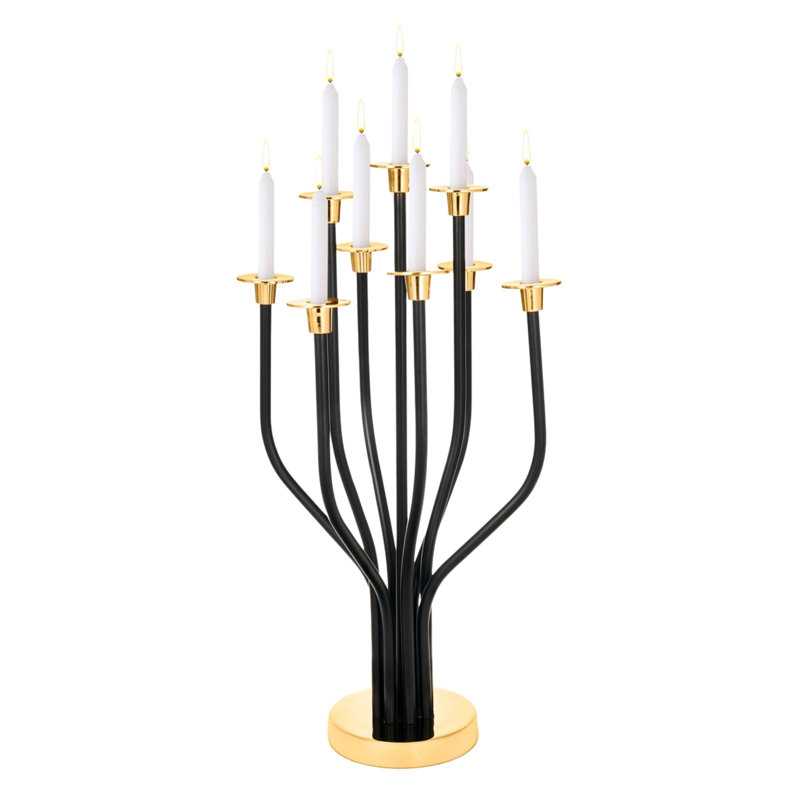 Bougeoir de table Radiant Tree, H 60 po x l 22,5 po x P 22,5 po, Argent argent