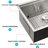 16 Gauge Stainless Steel 24" X 18" 13" Undermount Laundry Workstation Sink With Rubber Padding And Drainage Hole T - 304 Sloped Bottom Strainer Assembly