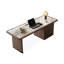 Bureau rectangulaire blanc et noyer clair-38879605-38879562