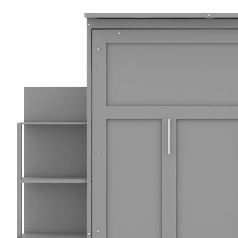 Lit escamotable avec tablettes Murphy, Gris