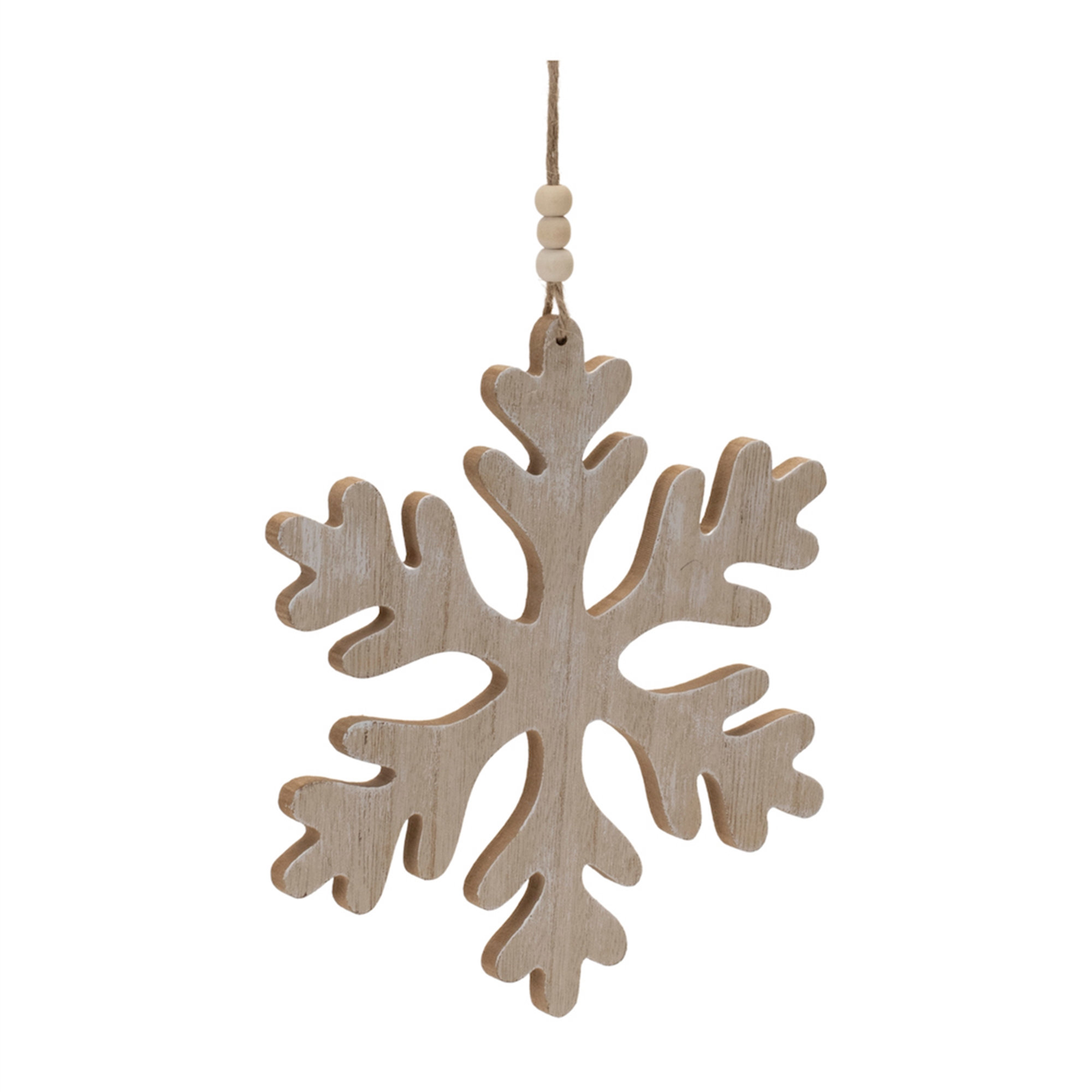 Fir Wood Snowflake Ornament (Set of 12) main image 1