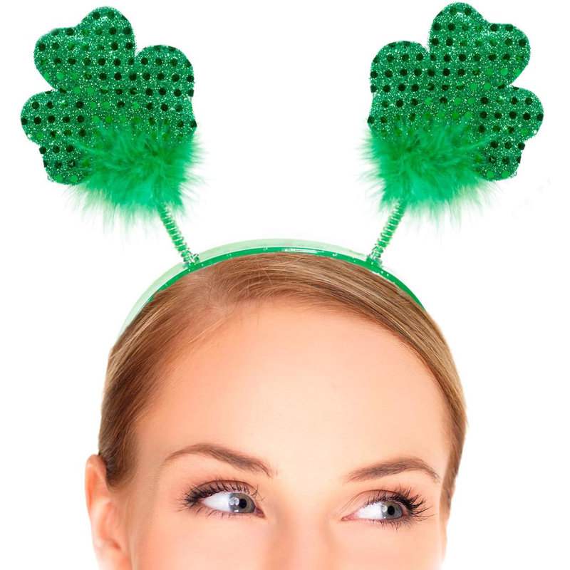 Décoration de fête et accessoires de fête pour la fête de la Saint-Patrick de PMU - trèfles à trèfles scintillants 3 / pqt