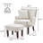 HIMO 28.3'' Wide Soft Sofa and Ottoman with 1 Pillow-386324865