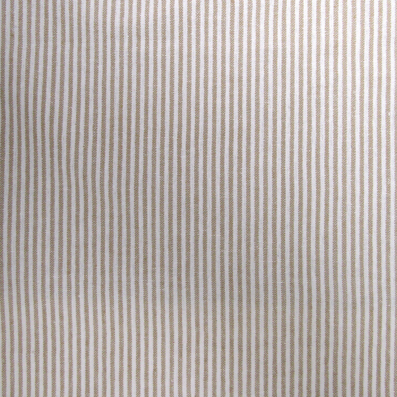 Liviana Cotton Striped Tailored Kitchen Curtain, 30" W x 24" L, Linen