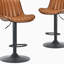 Tabourets de bar pivotants réglables, tabourets de bar à hauteur de comptoir en similicuir (brun, ensemble de 2)