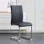 Chaises de salle à manger cantilever modernes en similicuir avec base chromée (paquet de 2)-1474587527