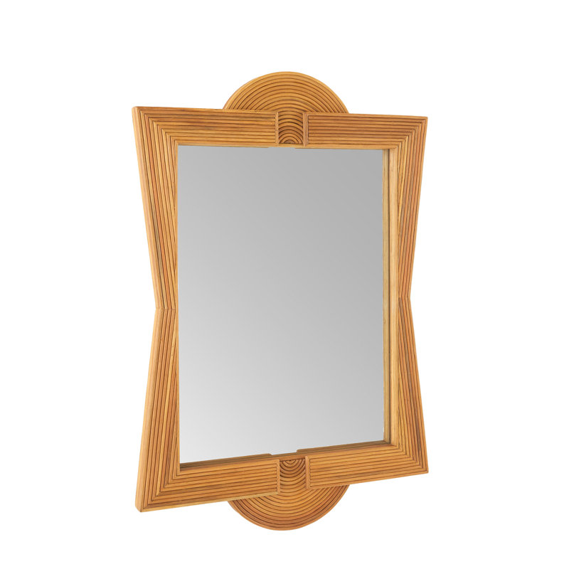 Cypress Free Form Rattan Mirror