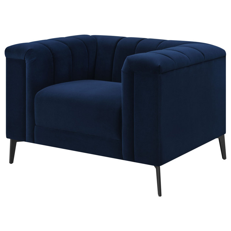 Chaise de salon bleue Darci