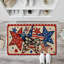 Tapis de porte Patriotic Star Bow, pour le 4 juillet et le vestibule, 24 po x 36 po, rouge, bleu, beige