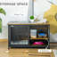 Niche pour chat, chatière rustique brune avec coussin sécuritaire et stable