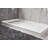 Herringbone White Acrylic Alcove Shower System with Black Grout Lines 60"W x 30"D