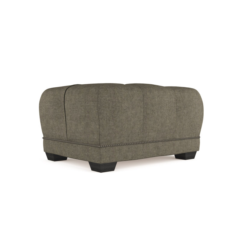 Repose-pieds Hudson, Velours moelleux graphite, Patiné