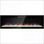 Foyer électrique 50 pouces, mural / encastré avec télécommande, flamme multicolore | Verre trempé + tôle