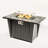 Outdoor Propane Fire Pit Table With Glass Beads,Glass Wind Guard
