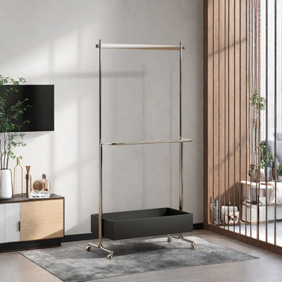 Stainless Steel Coat Rack Basket