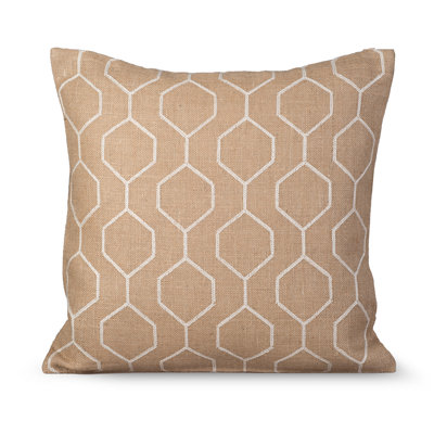 Pyramid Burlap Throw Pillow