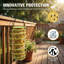 2‑Pack Hanging Outdoor Insect Catchers, Wasp & Fly Sticky Traps, Rainproof, Non‑Toxic, with Protective Coil Guard, Yellow
