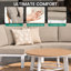 Ensemble de conversation de patio en aluminium demi-lune pour 10 personnes avec coussins et table basse-669800944-669800956