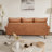 Rayyan 73'' Rolled Arms Faux Leather Sofa