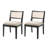 Demetruis 20''W Coastal Solid Wood Dining Chair With Rattan Backrest-2103578747