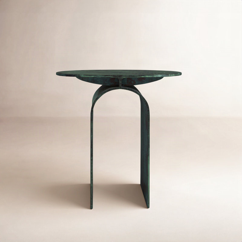 Patina Metal End Table